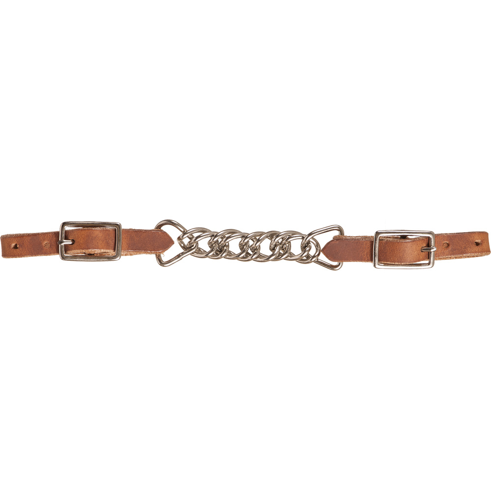 Leather Double Twisted Chain Curb