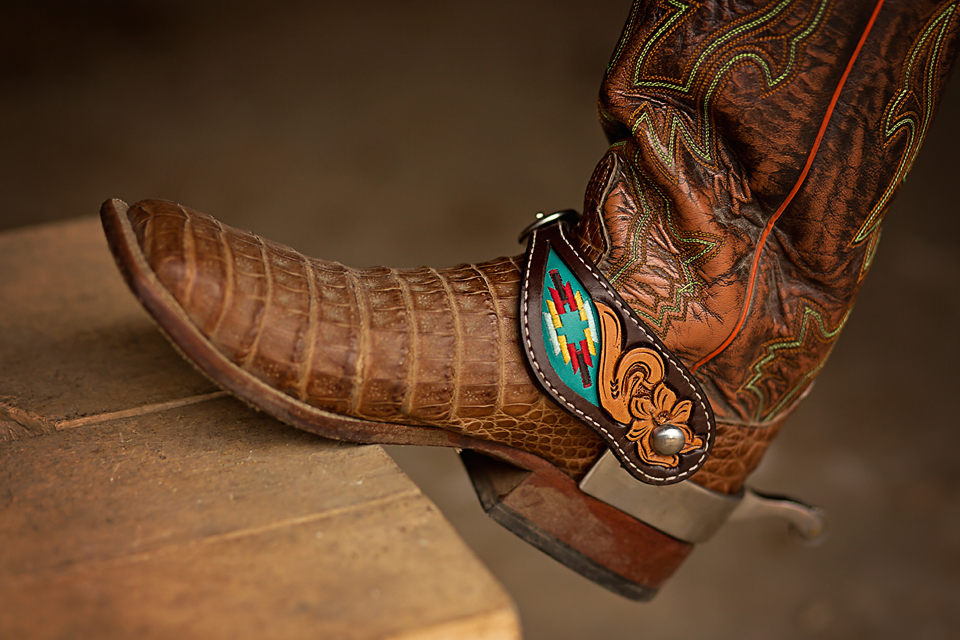 Navajo Embroidered Spur Straps